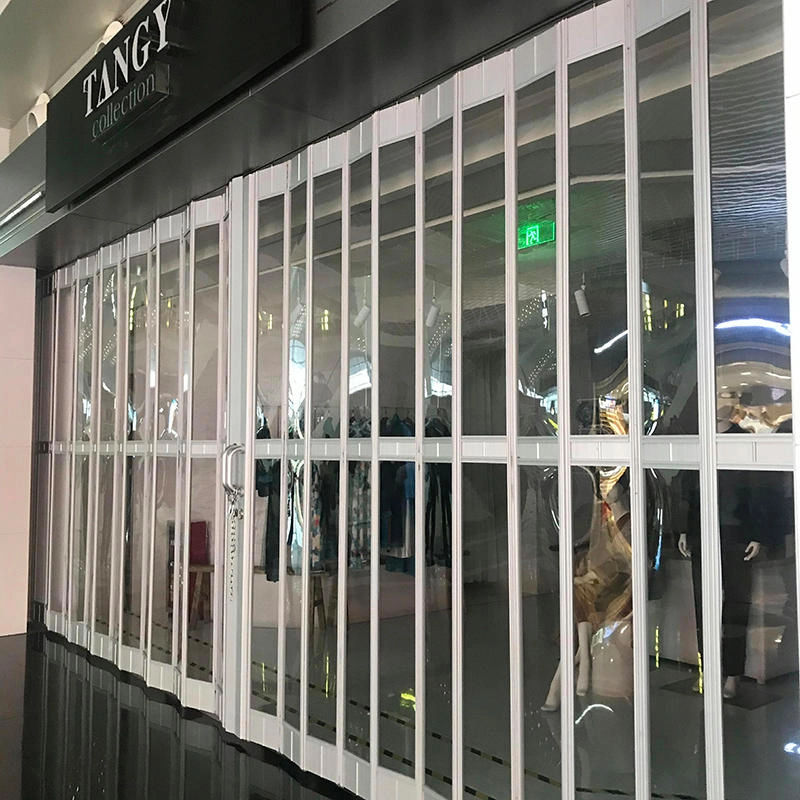 Clear polycarbonate sliding folding door | accordion door china supplier 1