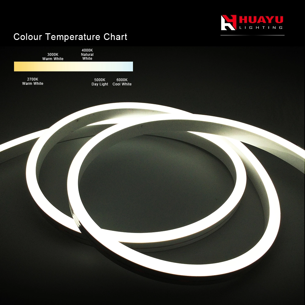 Tira de neón LED- 08X16mm- lado curvado verticalmente - un solo color 1
