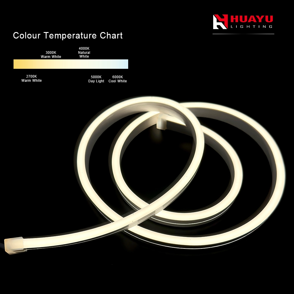 Tira de neón LED - 10X18 mm - lado curvado verticalmente - un solo color 1