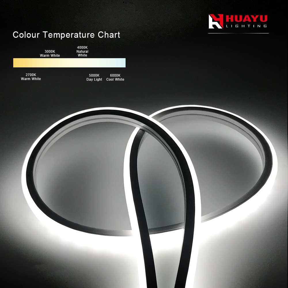 Tira de neón LED - 10X10 mm - dirección de curvatura vertical - luminiscencia triédrica de un solo color 1