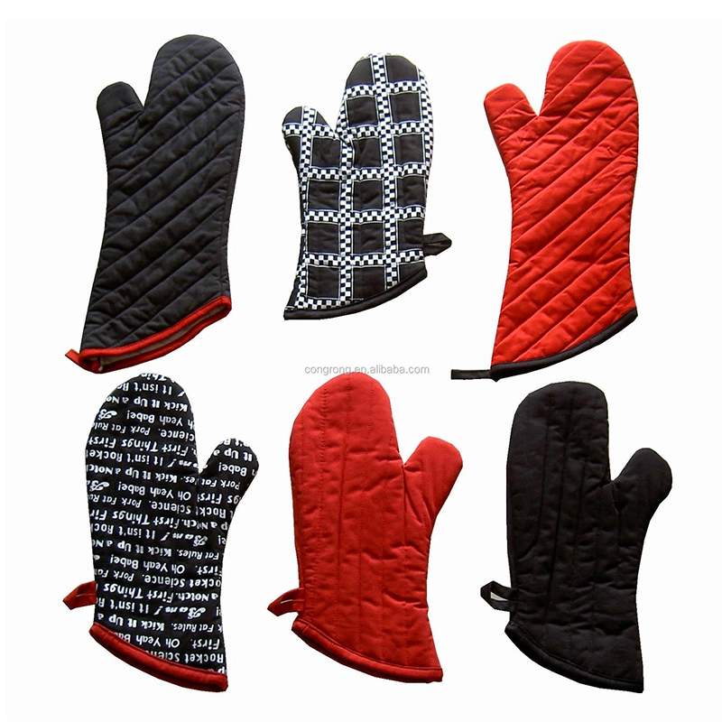 Printed Cotton Oven Mitt 1