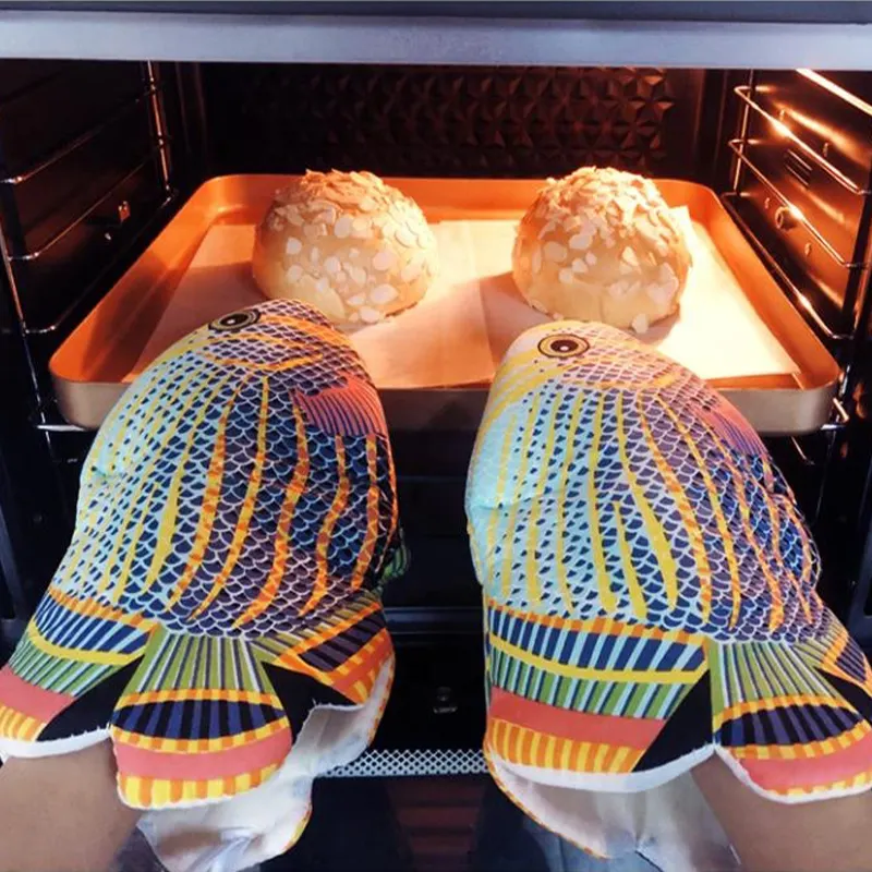 Custom Cotton Oven Mitts Accept Customized Lable Congrong 3