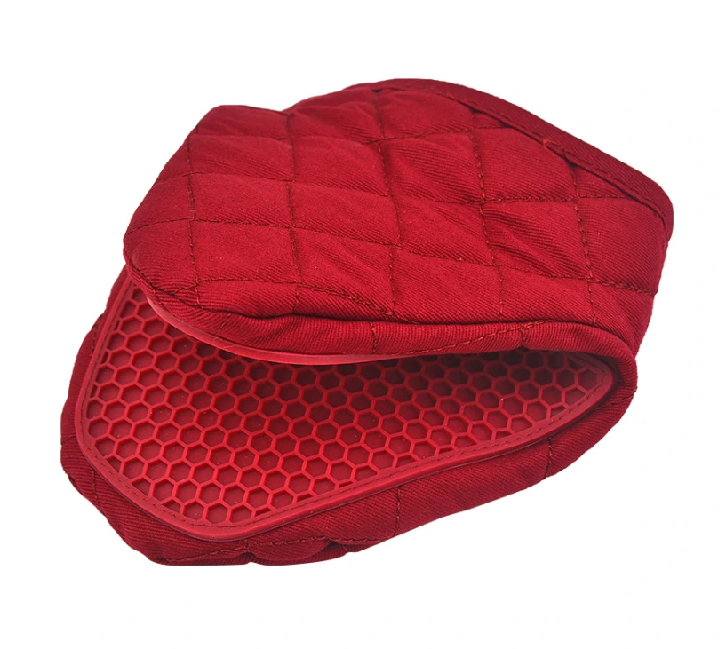 Mini Silicone Cotton Oven Mitt Insulation Gloves Kitchen Cooking Microwave Oven Gloves Insulation Non Slip Gloves Thickening 1