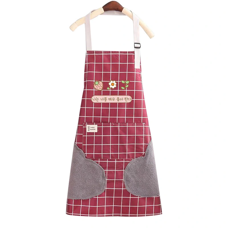 Kitchen Oil-proof Linen Cooking Apron Adjustable Kitchen Apron Soft Chef Apron With Pocket 1