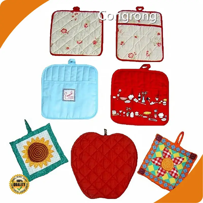 Kitchen Hot Pot Holder Congrong,Custom Design Square Cotton Pot Holder Wholesale 1