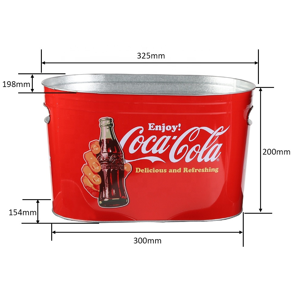 10 qt ovaler Eiskübel aus verzinktem Metall, Bierkübel Lieferanten 6