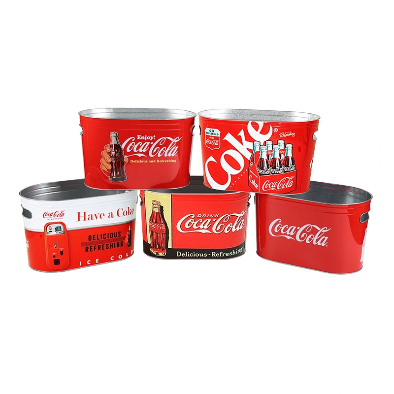 10qt Oval Ice Bucket Galvanized Metal Tin Beer Bucket Suppliers 1