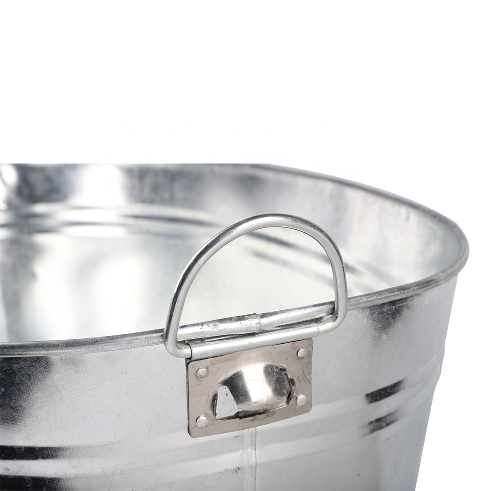 Cubo de hielo ovalado Corona 66l Cubo de cerveza de lata de metal galvanizado grande Proveedores 6