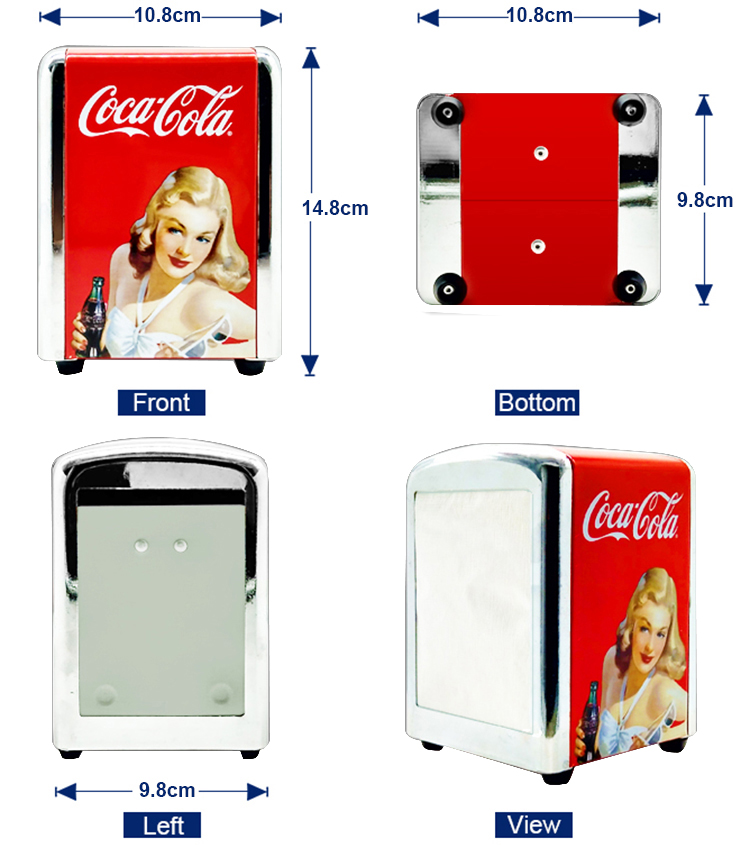 Coca Cola Metall-Serviettenspender, kundenspezifischer Großhandelslieferant 6