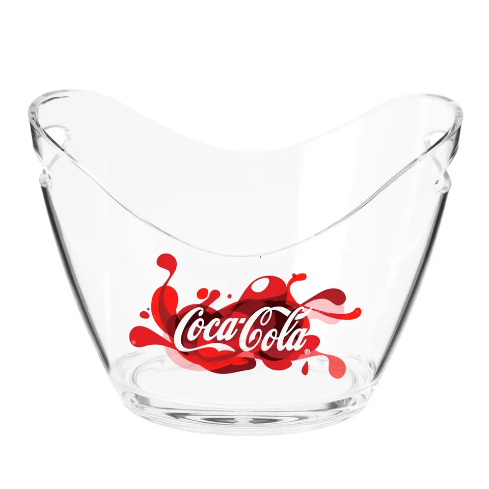 Marca de logotipo OEM de balde de gelo de plástico acrílico personalizado 4