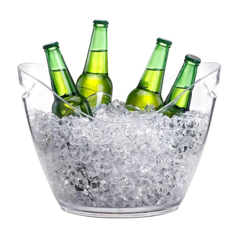 Custom Plastic Acrylic Ice Bucket OEM Logo Branding 1
