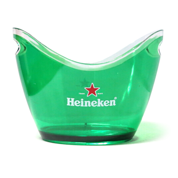 Marca de logotipo OEM de balde de gelo de plástico acrílico personalizado 6