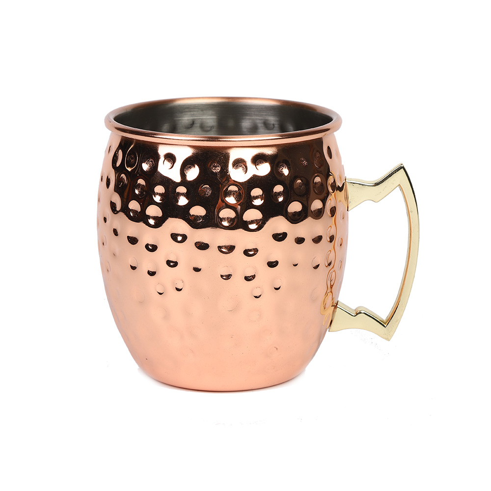 530 ml Cooper-beschichteter Moskau-Mule-Becher aus Edelstahl 1