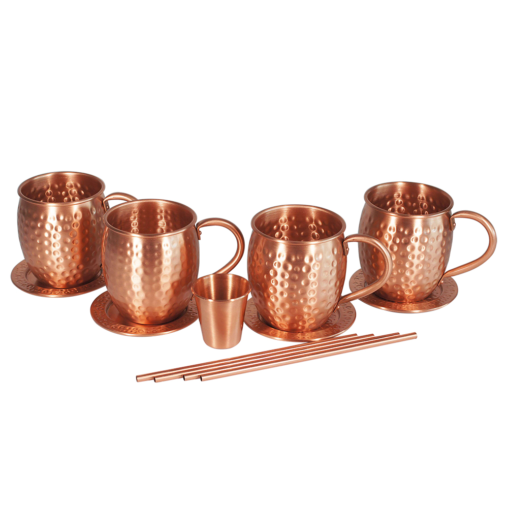 530 ml Cooper-beschichteter Moskau-Mule-Becher aus Edelstahl 7