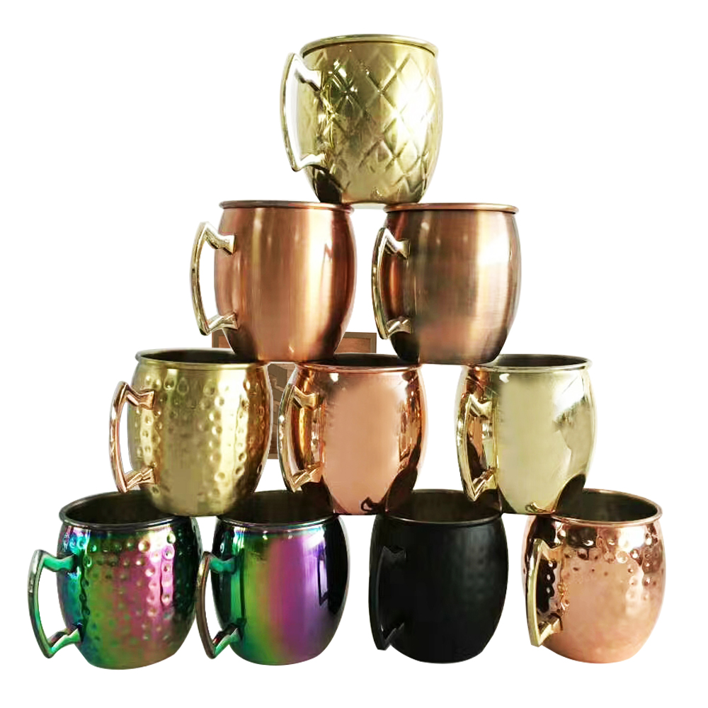 530 ml Cooper-beschichteter Moskau-Mule-Becher aus Edelstahl 8