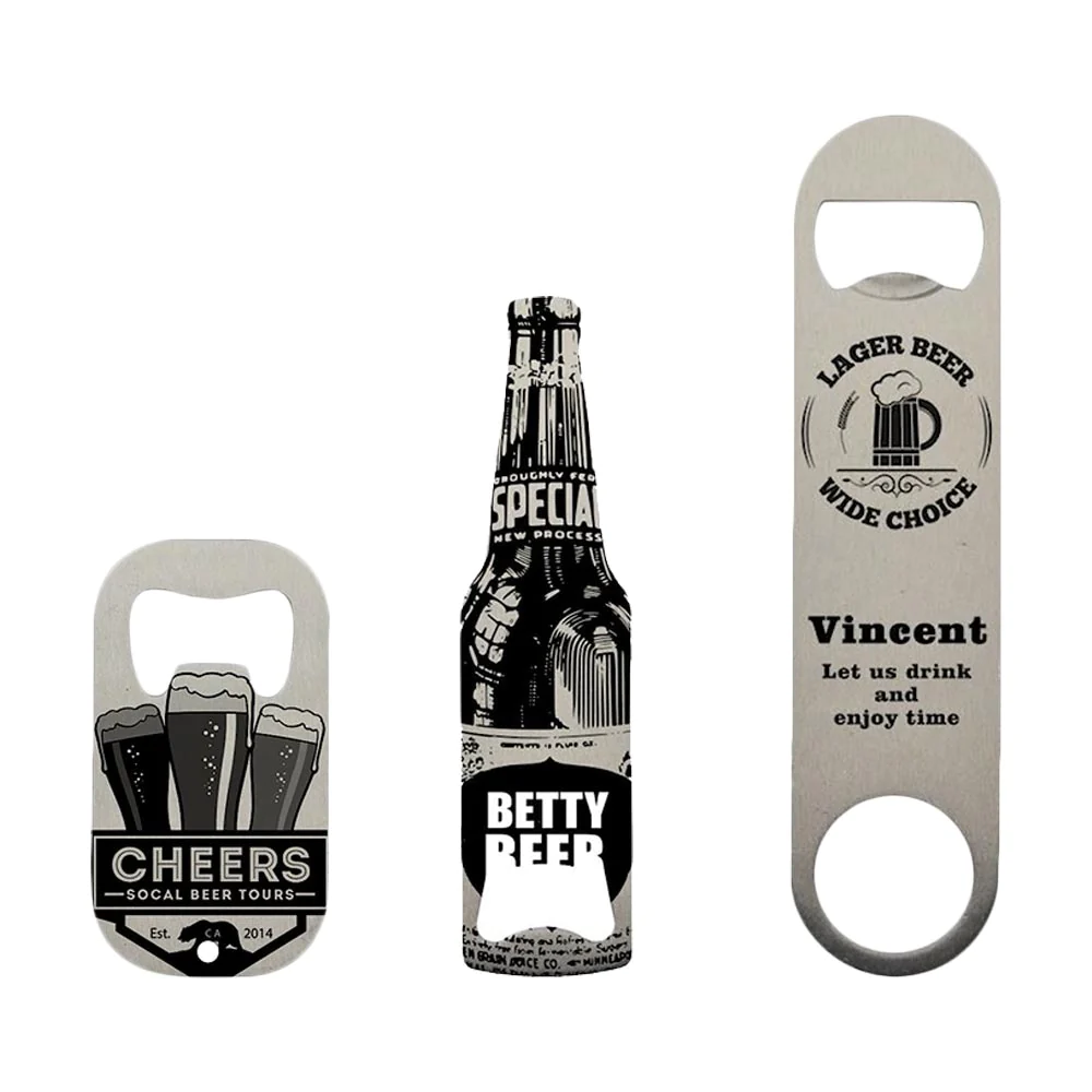 Bieröffner aus Edelstahl mit Barklinge, blanko, individuelles Logo 2