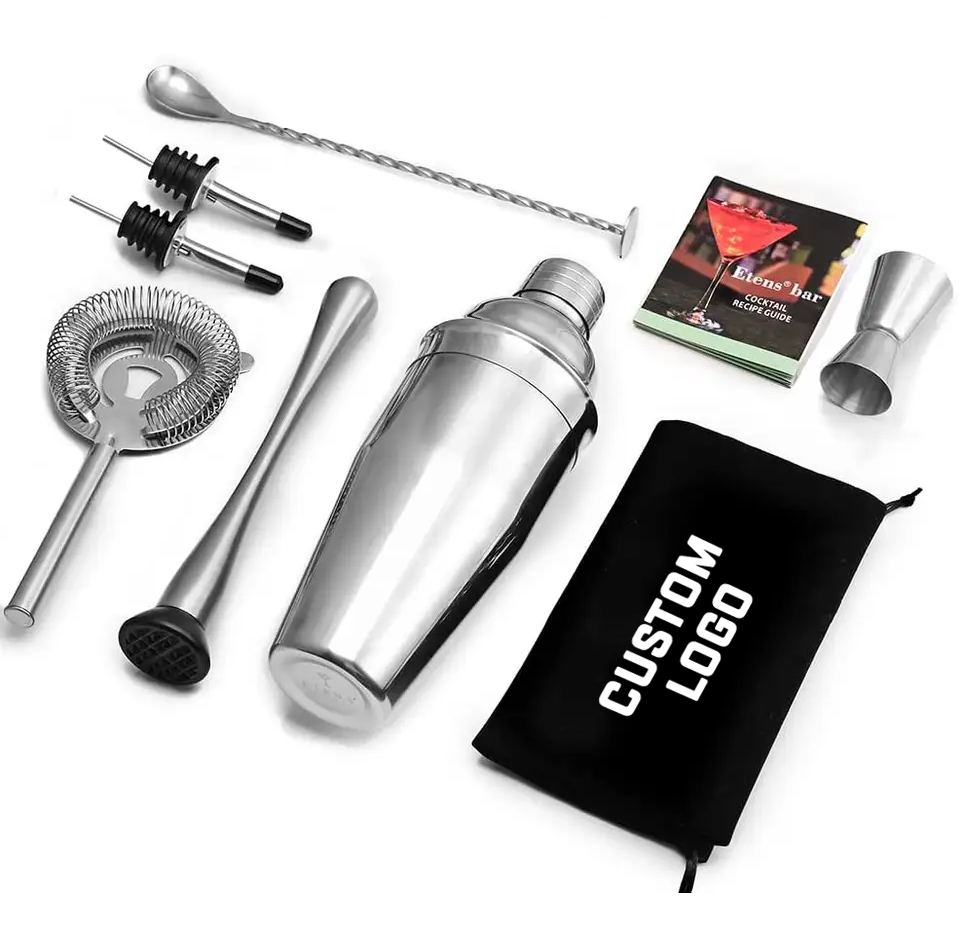 Fornitore di set di shaker per cocktail in acciaio inossidabile con accessori per bar da 7 pezzi 6
