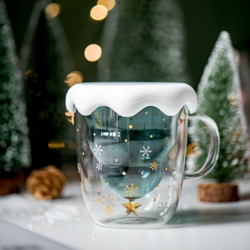 10 Oz doppelwandige Weihnachtsgläser-Kaffeetasse von Longrichbar 2
