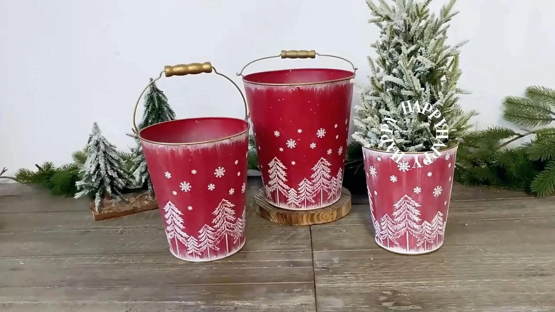 Christmas Galvanized bucket丨longrichbar 1