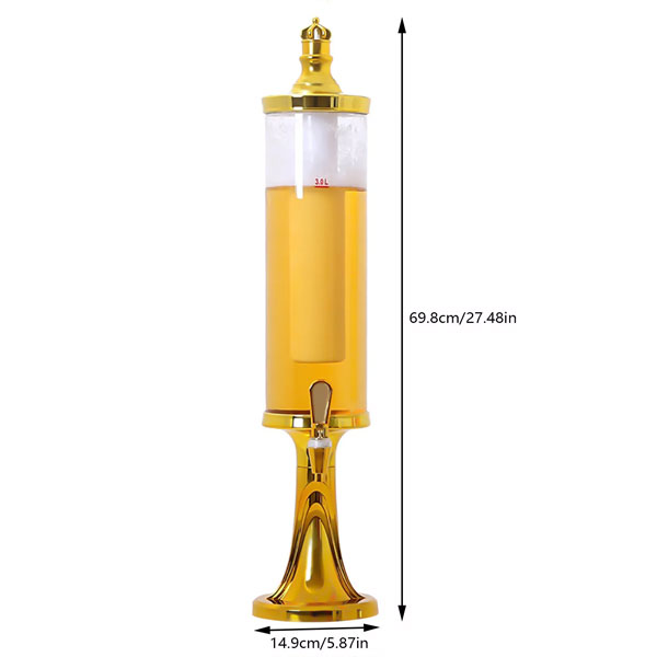 Dispenser a torre per birra in plastica da 3 litri 5
