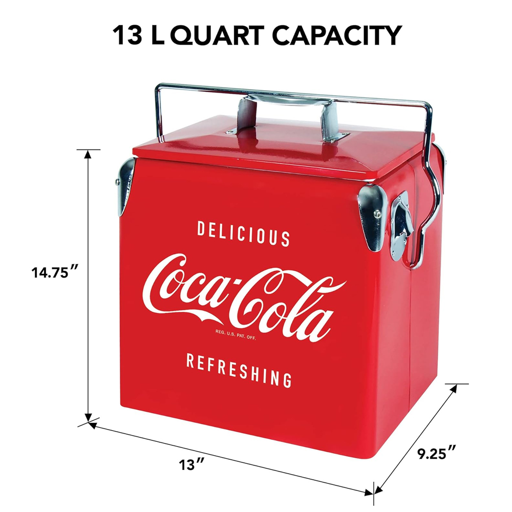 13L Vintage Coke Cooler Box