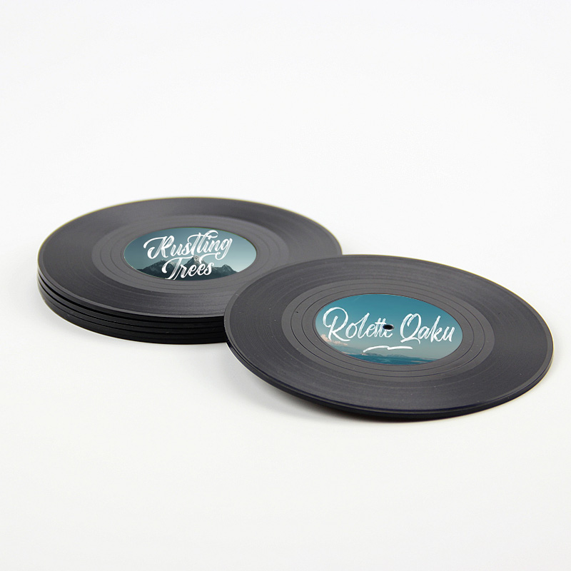 Custom Record coaster with logo