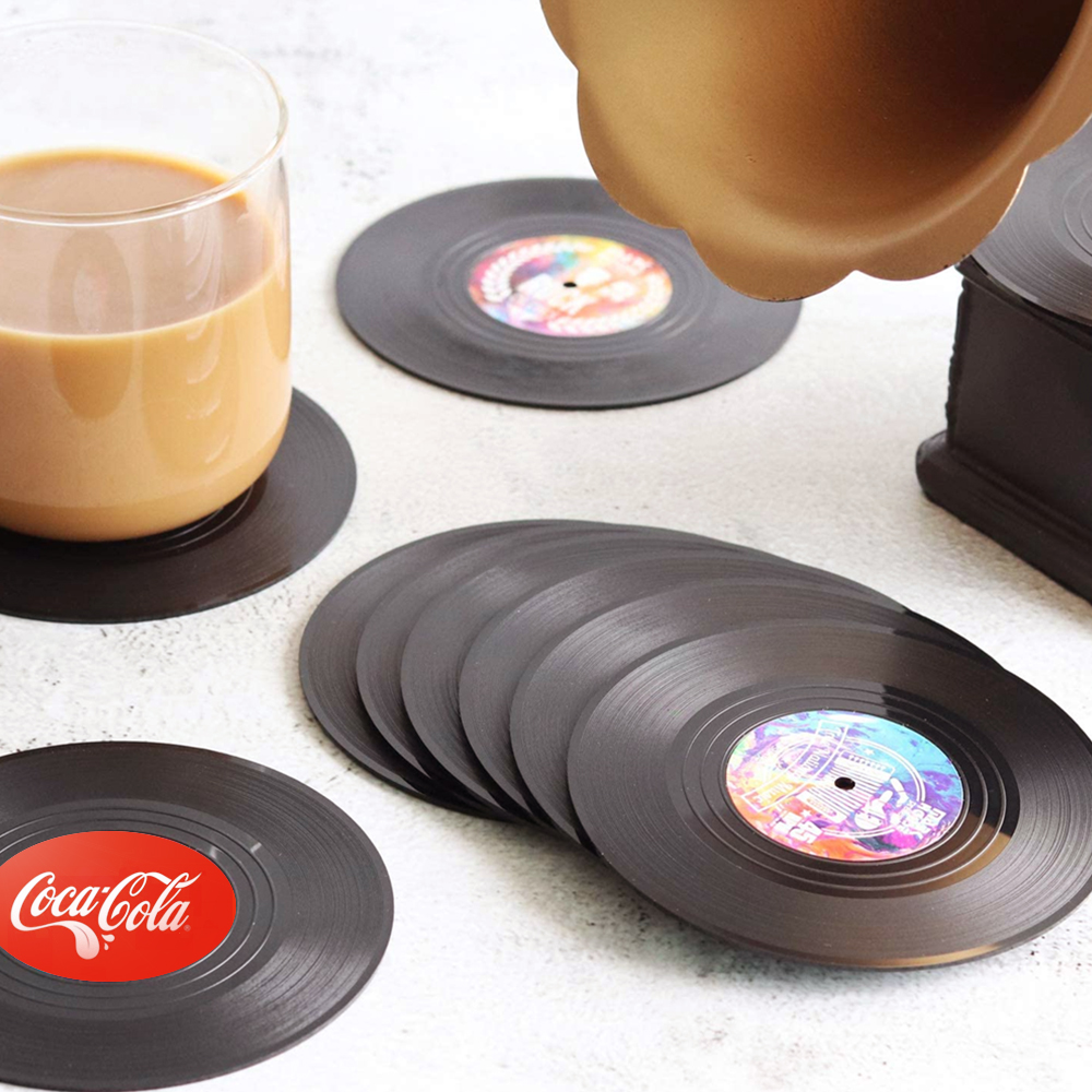 Custom Record coaster with logo