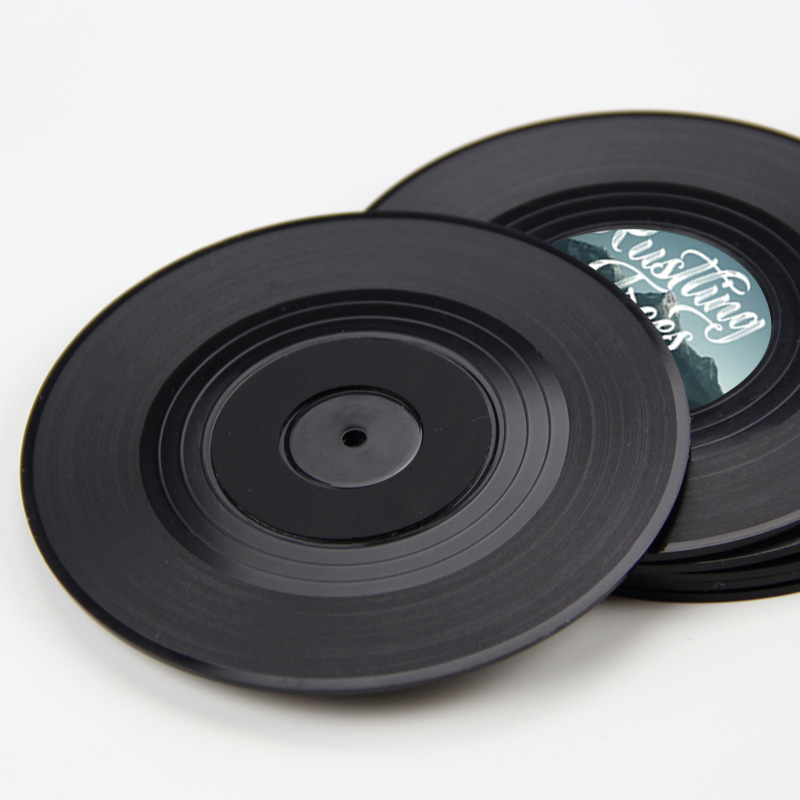 Custom Record coaster with logo