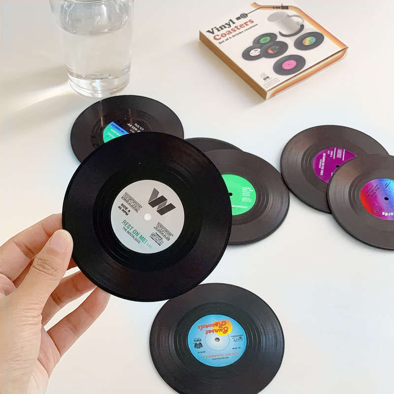 Custom Record coaster with logo