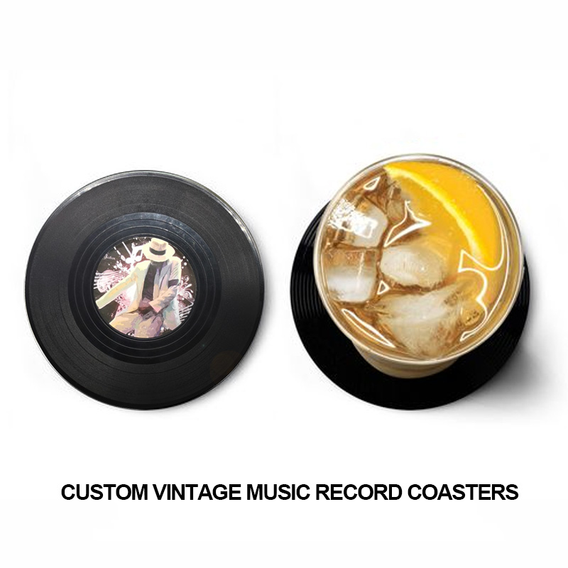 Custom Record coaster with logo