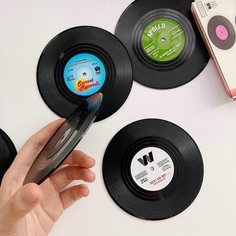 Custom Record coaster with logo