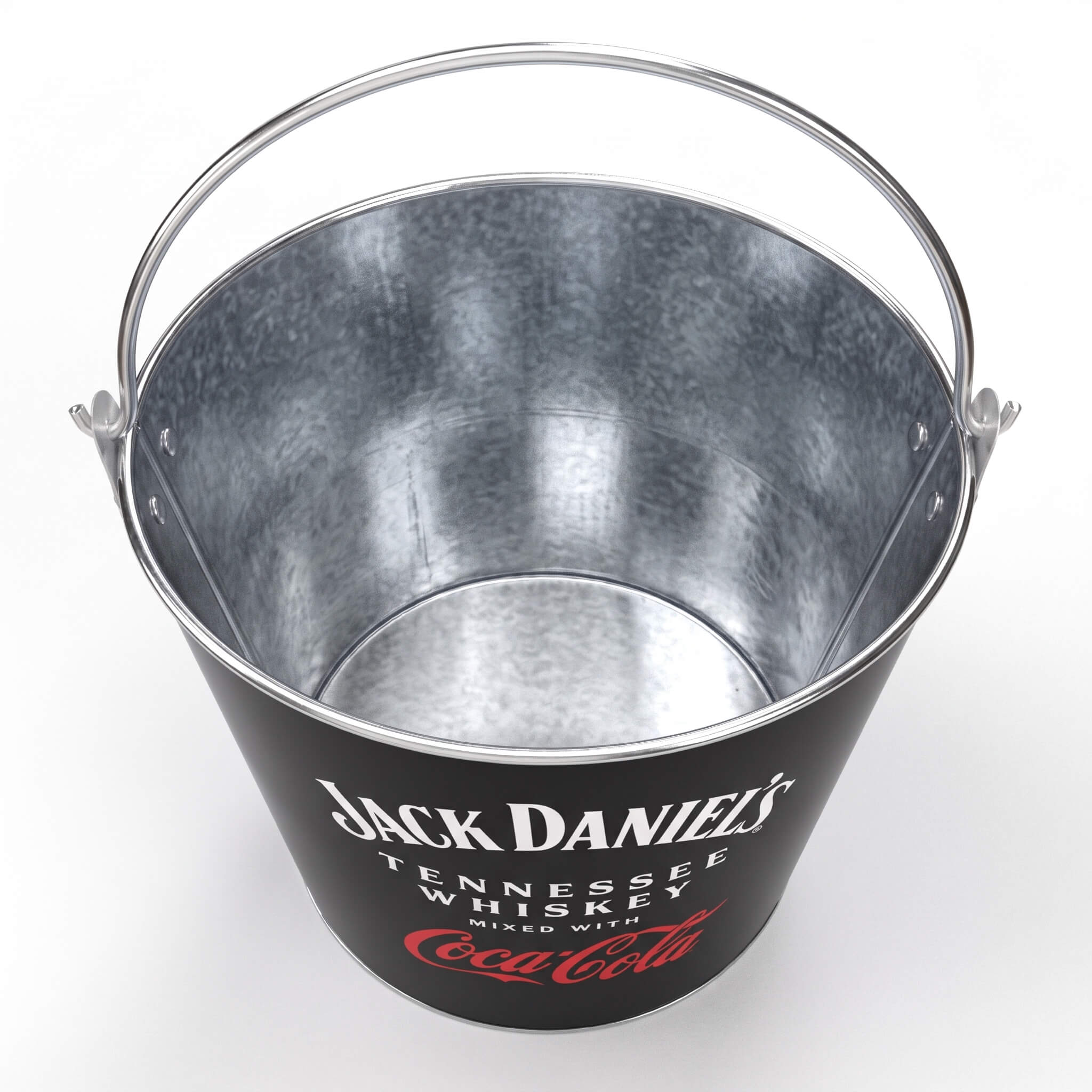 Bierkübel aus verzinktem Metall mit Logoaufdruck