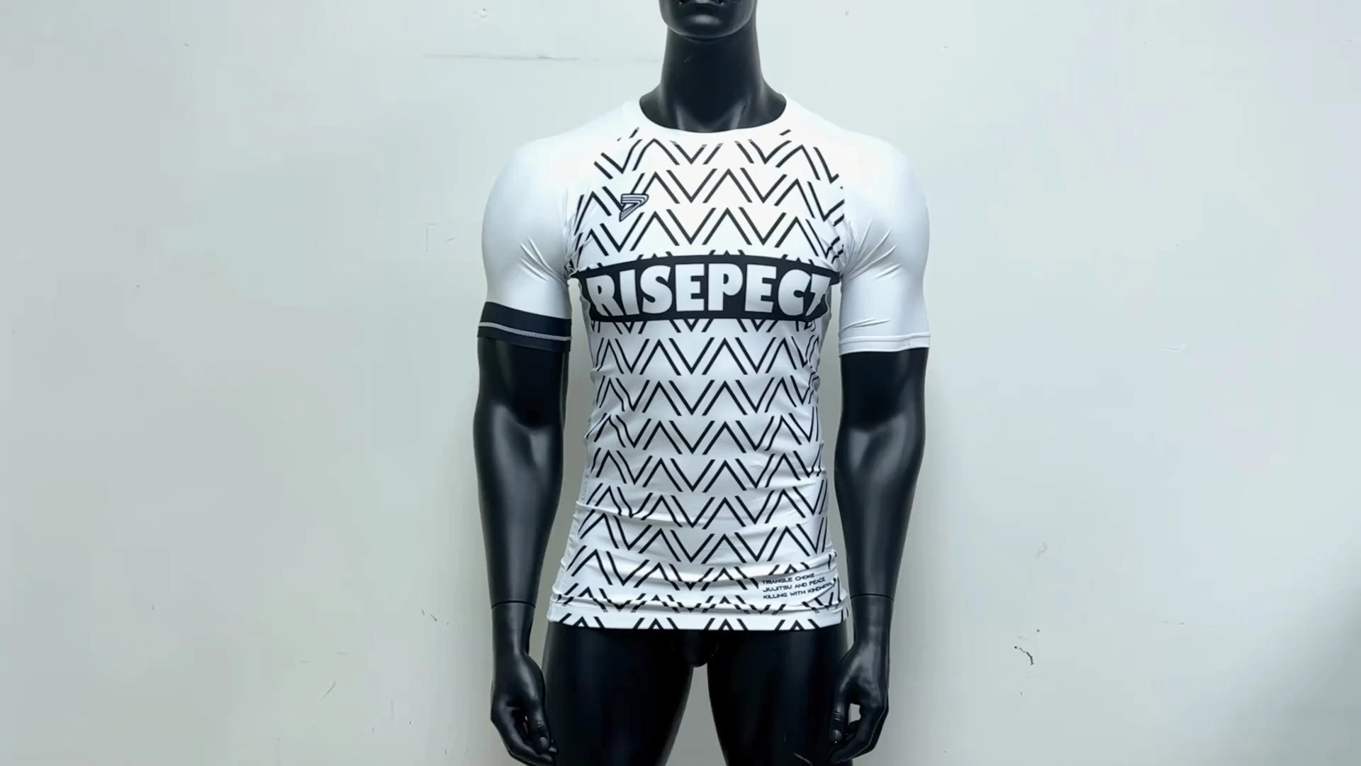 Rise 2.0 Custom Bjj Short Sleeve Rash Guard MMA Wholesale White 1