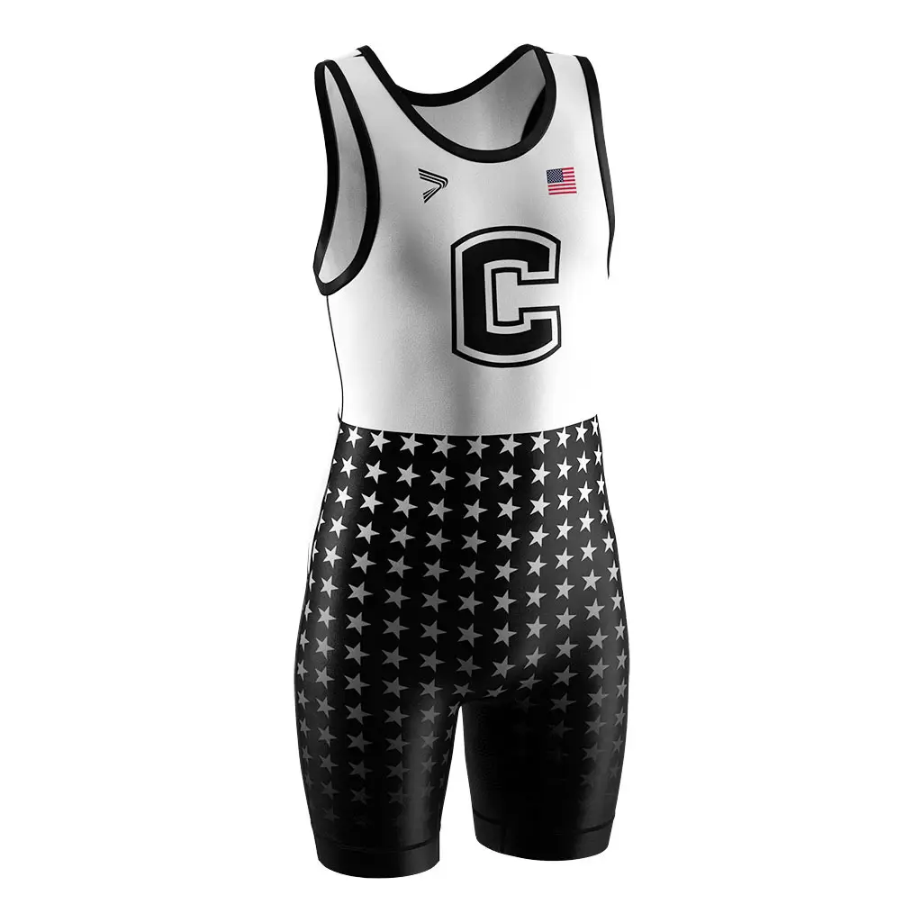 Wholesale 2 Piece Wrestling Singlets Rise Sportswear Brand 4