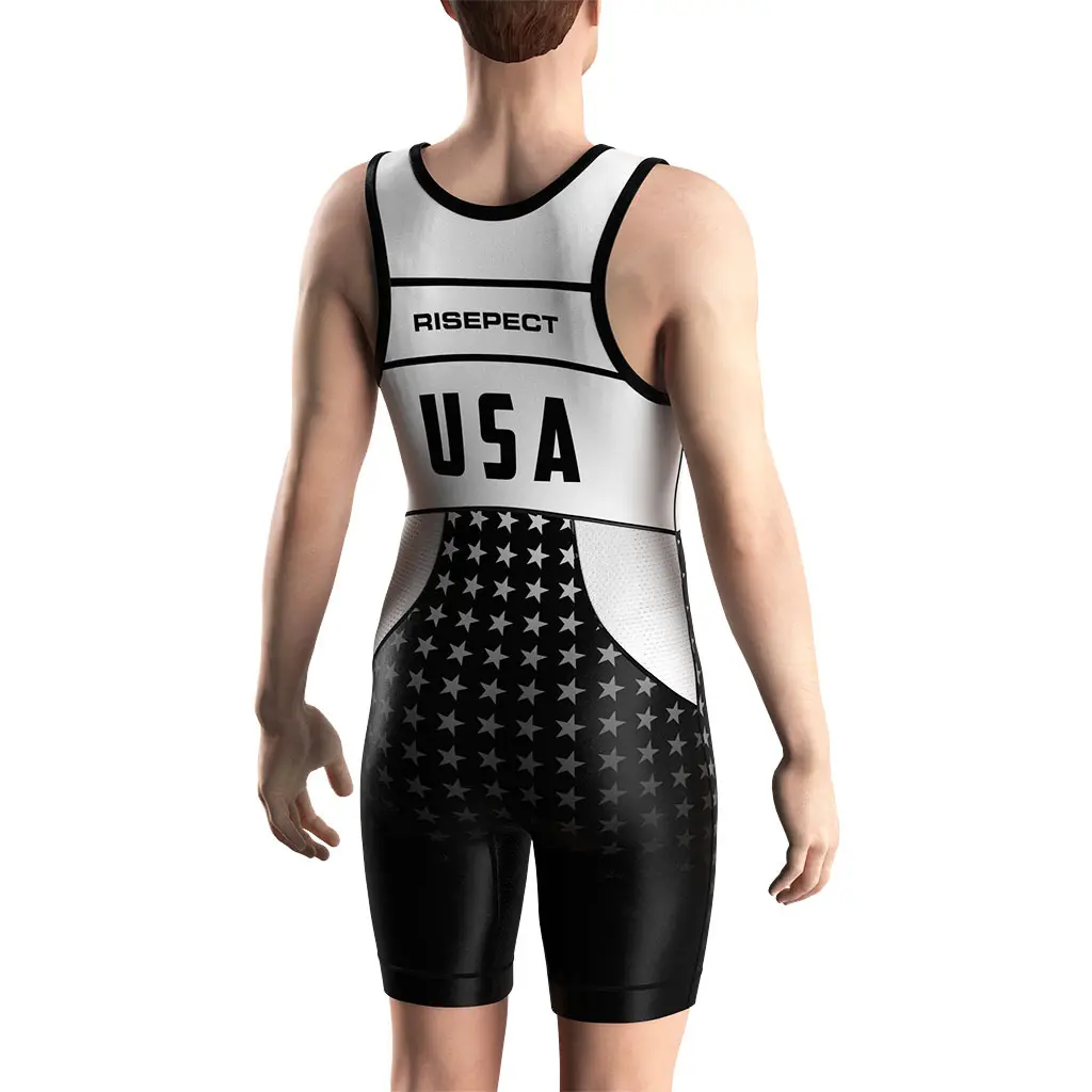 Wholesale 2 Piece Wrestling Singlets Rise Sportswear Brand 7