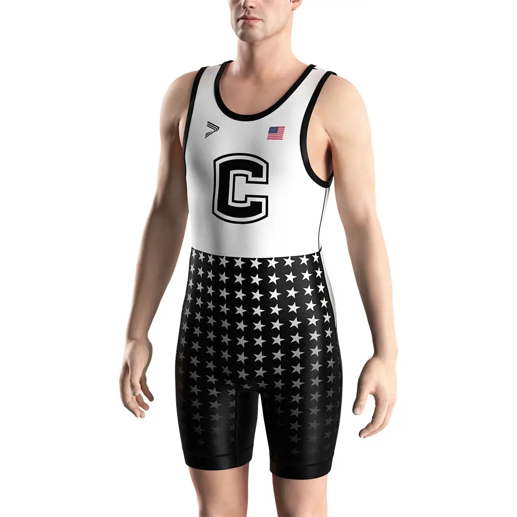 Wholesale 2 Piece Wrestling Singlets Rise Sportswear Brand 6