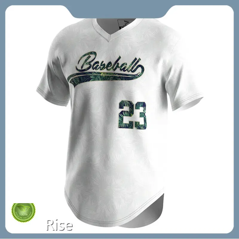 Rise Sportswear Brand Custom Made Baseball Shirts Factory 1