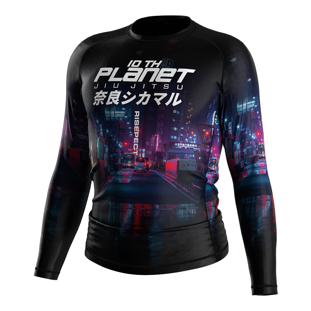 Rise 2.0 JIUJITSU MMA BJJ Long Sleeve Rash Guard Night View 1