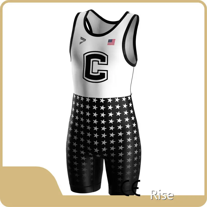 Wholesale 2 Piece Wrestling Singlets Rise Sportswear Brand 1