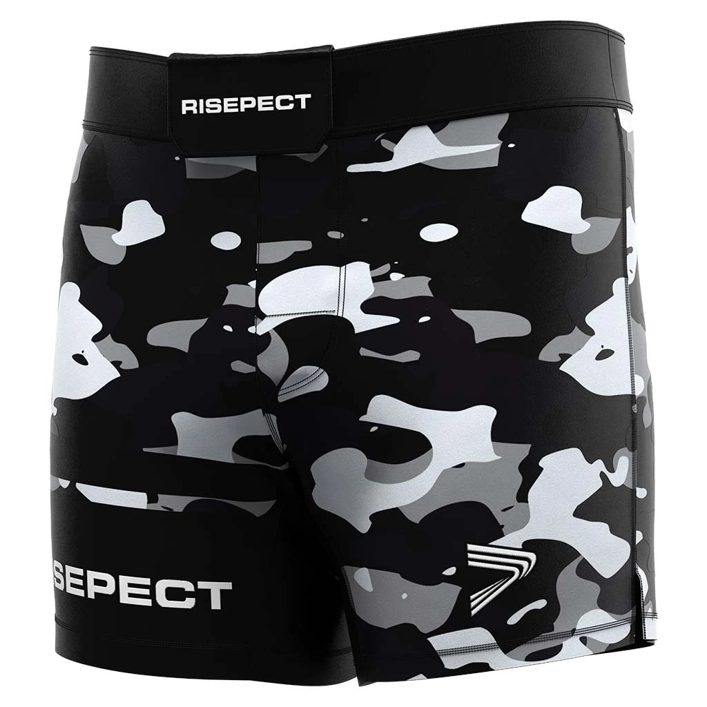 Rise Ufc BJJ MMA Shorts With Velcro Black Jiujitsu Camouflage 1