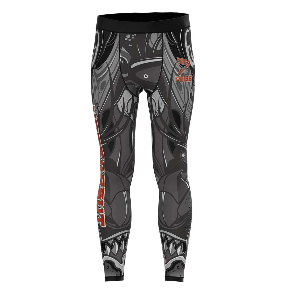 Rise Jiujitsu BJJ MMA Spats Dragon Head Skeleton 1