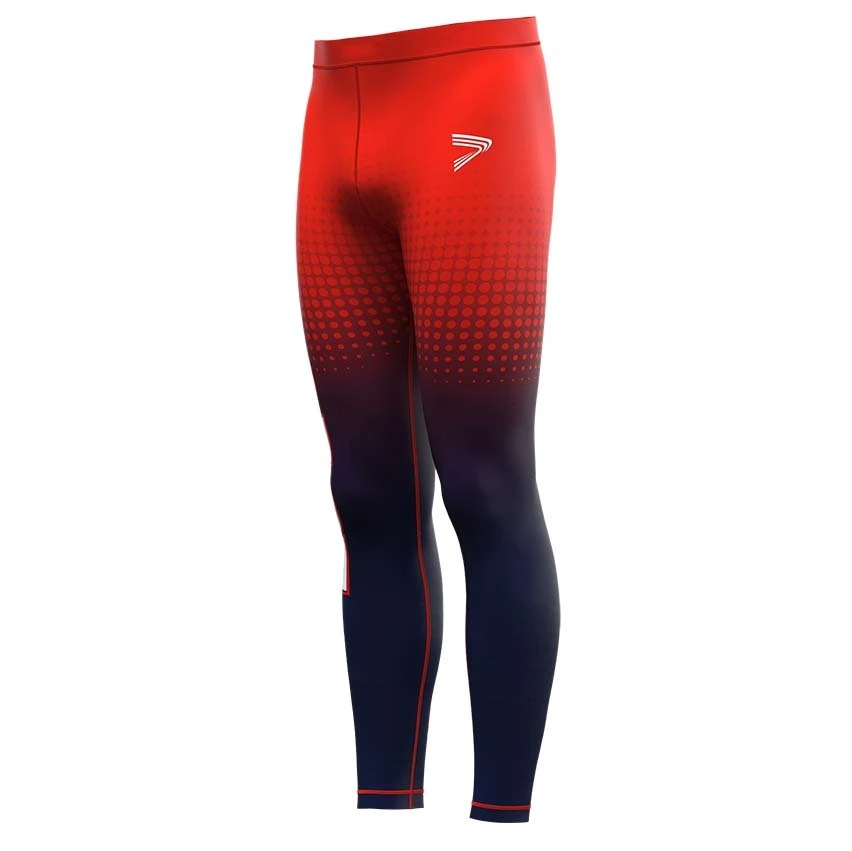 Rise jiujitsu BJJ MMA Spats Red And Blue Gradient Wave Points 1