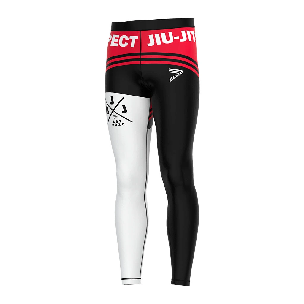 Rise Jiujitsu BJJ MMA Spats Black And White Contrast 1