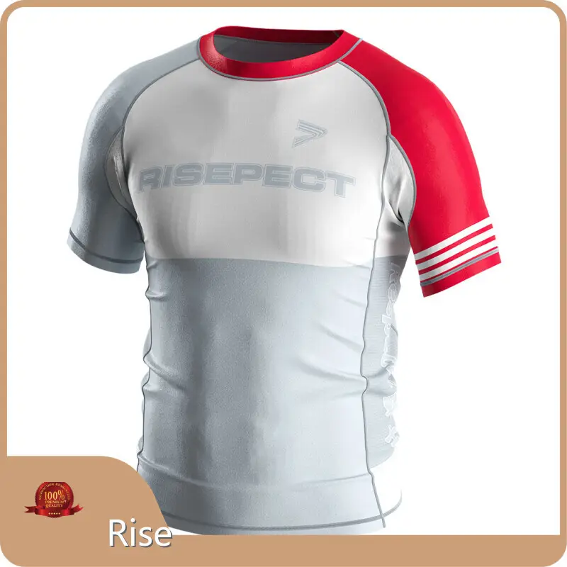 Rise Sportswear Brand Jiu Jitsu Rash Guards Short Sleeve Factory 1