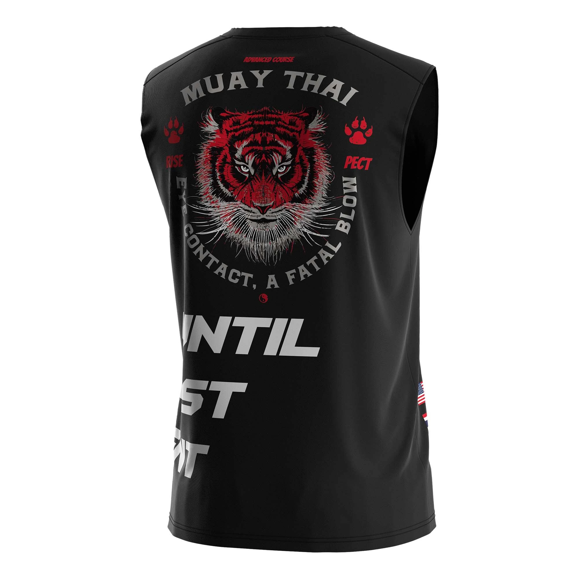 Red Tiger Head Muay Thai 3xl Sleeveless Shirts Boxing Wholesale 1