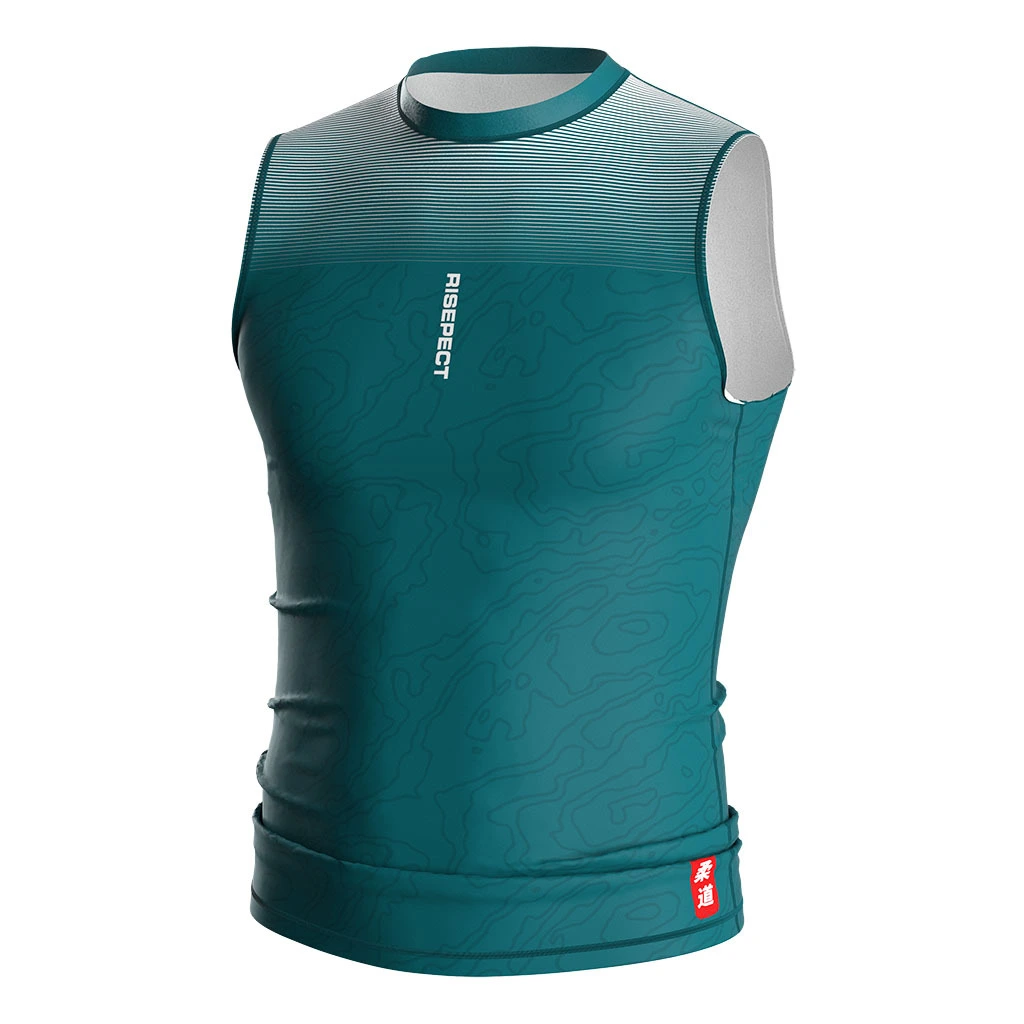 Green Lake Sleeveless Rashie Mens Rash Vests ODM Judo MMA BJJ 1