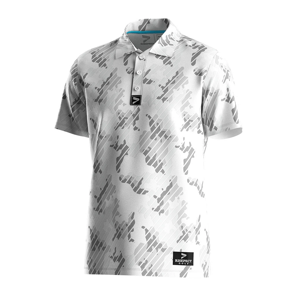 White Golf Polo Wholesale Camo-Gray Tee Wholesale 1