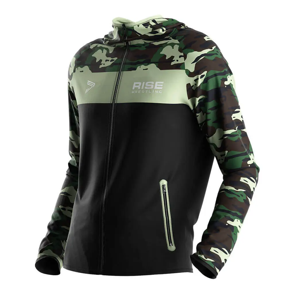 Custom Wrestling Full Zip Hoodie Premium Team Apparel for Bulk Orders​ 1
