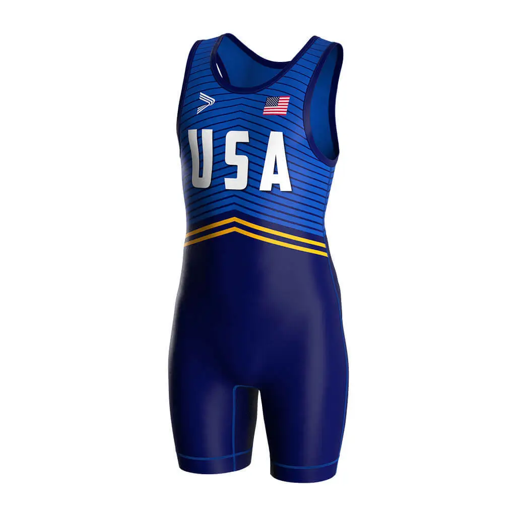 Youth Wrestling Singlets Durable Fabric for Junior Wrestlers Design Print 1