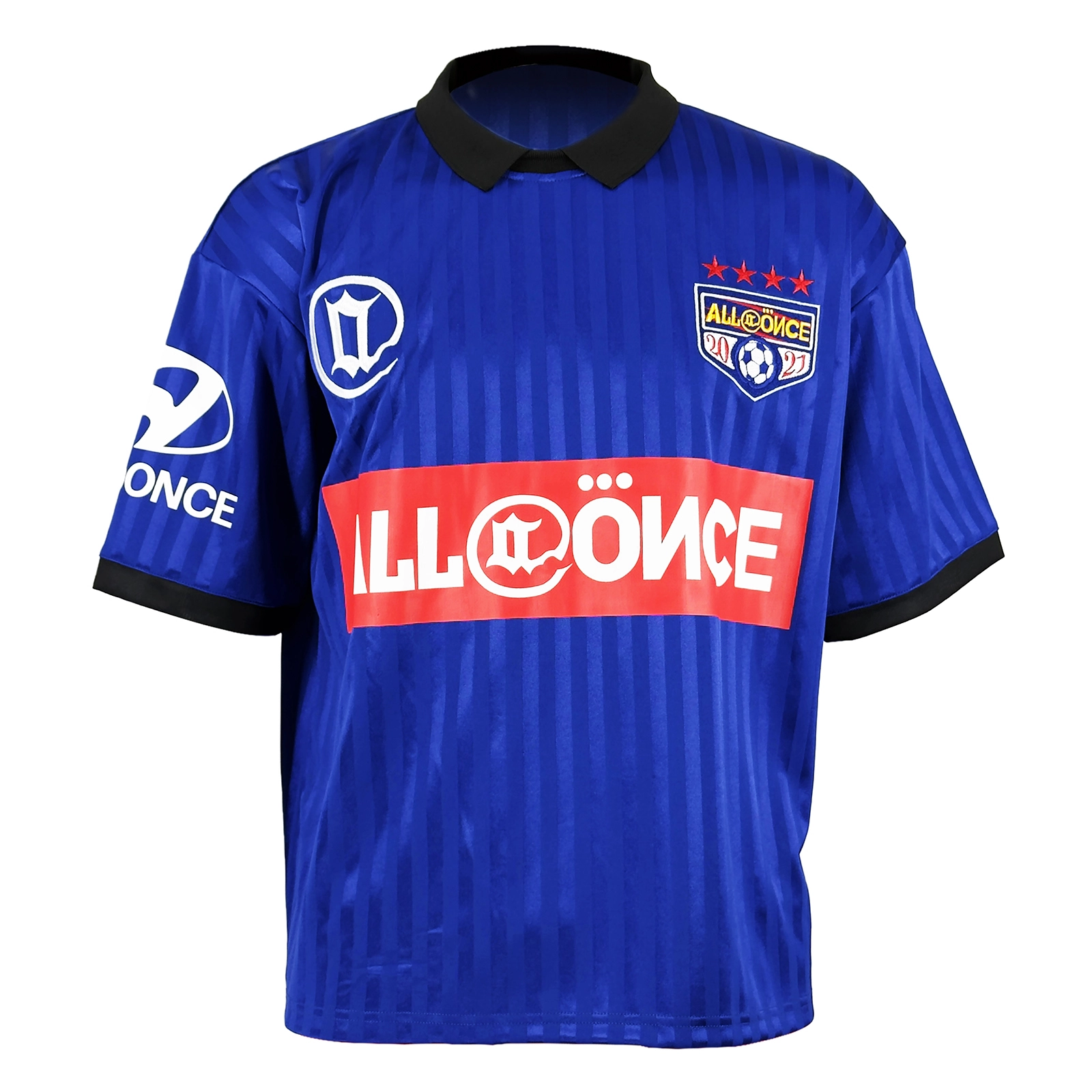 ODM Case:Blue Striped Classic Custom Football Jersey 1